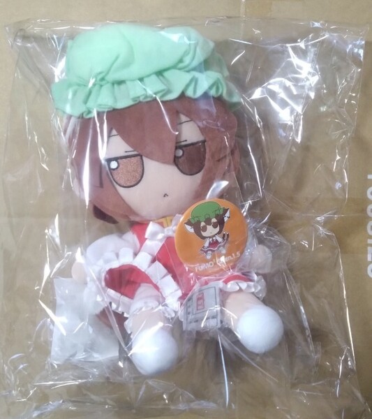 Gift 東方ぬいぐるみシリーズ39 橙 (ver.1.5) ふもふもちぇん。 (そのいってんご) 特典缶バッジ付