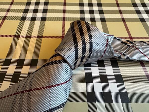 【未使用品】バーバリーロンドン BURBERRY LONDON バーバリーチェックネクタイ ライトブルー