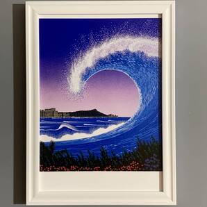 ■永井博■「color contrasts Ⅳ」/B5額装品/貴重イラスト/印刷物/インテリア G2540