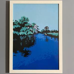 ■永井博■「HALATION #11」/A4額装品/貴重イラスト/印刷物/インテリア G2546