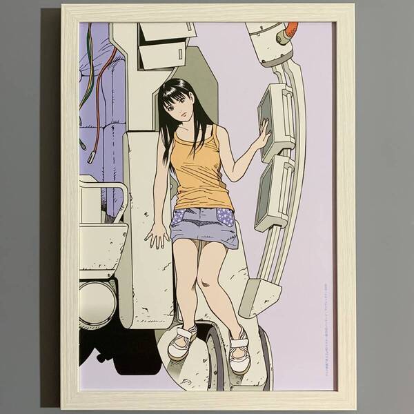 ■江口寿史■「アニメ映画 『老人Z』 HDマスター版DVDパッケージ 2005」/A4額装品/アニブレックス/美人画/貴重イラスト/印刷物 G2639