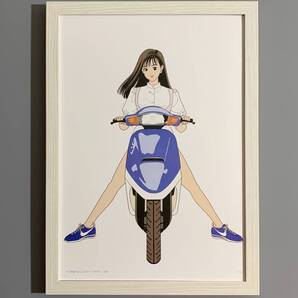 ■江口寿史■「アニメ映画 『老人Z』 ポスター 1990」/A4額装品/A.P.P.P./美人画/貴重イラスト/印刷物 G2640