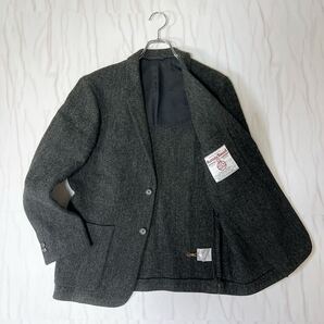 MARGARET HOWELL×HARRIS TWEED マーガレットハウエル×ハリスツイード/テーラードジャケット/肉厚 ウール/ ヘリンボーン グレー系 Mサイズ