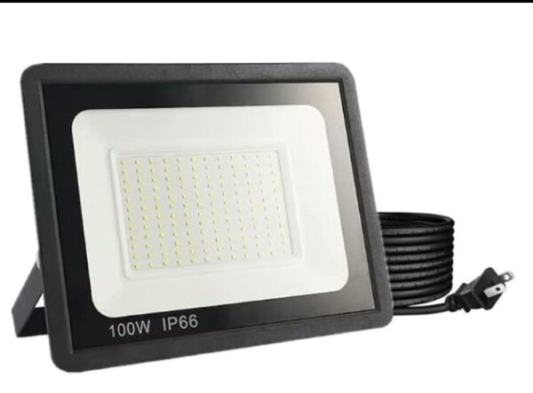 2台 P66防水 LED 投光器 作業灯 100V/200V 85-265V対応 100W 15000LM フラッドライト 省エネ 高輝度 アース付きプラグ PSE適合