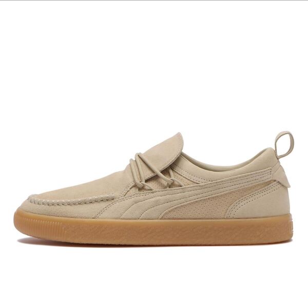 【新品】 PUMA スニーカー 25.5cm スエード モカシン クリーム プーマ ビジネス カジュアル 通勤 通学 ローファー