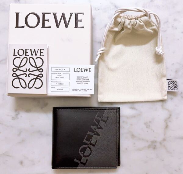 LOEWEロエベ メンズ バイカラー 2つ折り財布♪