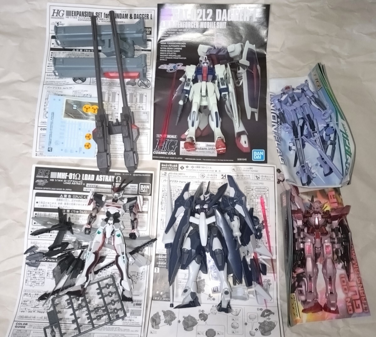 1円スタート】mg hg 旧ガンプラ ジャンク 完成品 未組み立て 素