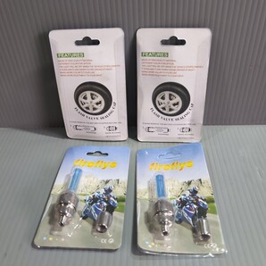c220-5 タイヤバルブライト 2個セット 未使用 自転車にも付きます!! ブルー 送料込み