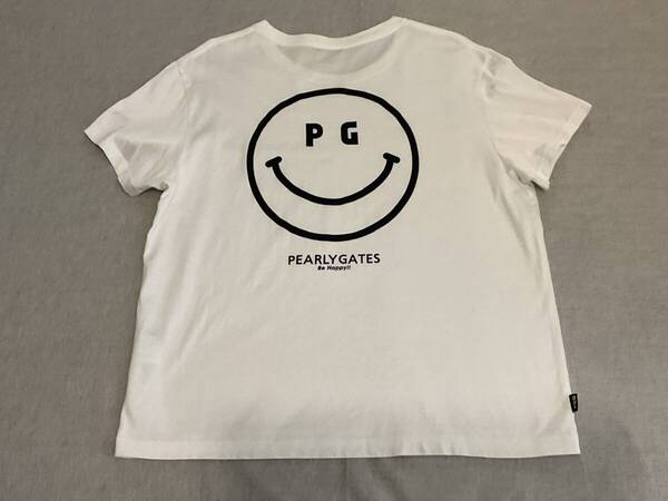 PEARLY GATES / パーリーゲイツ / Wシル コットン100% 天竺 半袖 Tシャツ 日本製 / Size 1 / 大き目 Size3相当 / 未使用 / PG225
