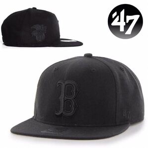 ☆正規品新品☆47BRAND CAPTAIN SURE SHOT フォーティセブン キャップ キャプテン シュアショット レッドソックス ブラック×ブラック