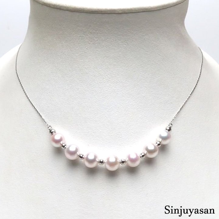シルバー ネックレス アコヤ真珠 総重量約47.7g 約46cm