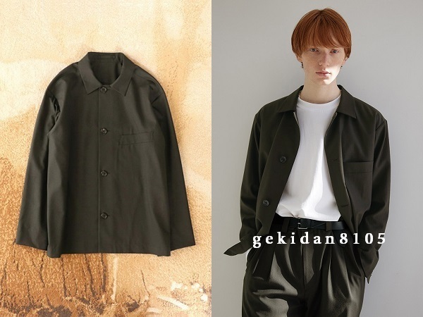 MARGARET HOWELL × FOX BROTHERS マーガレットハウエル 2023 新型 フォックスサマーウール シャツブルゾン 77,000円 極美品