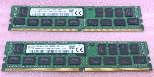☆SK hynix HMA42GR7AFR4N-UH 2枚セット *PC4-19200/DDR4-2400/PC4-2400T ECC REG/Registered 288Pin DDR4 RDIMM 32GB(16GB x2) 動作品