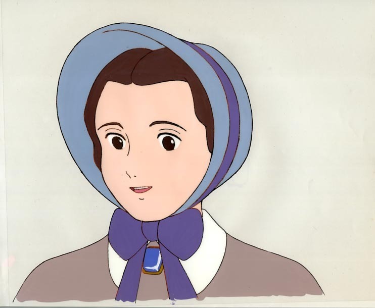 愛の若草物語 セル画 べス親子 印刷背景 張り付き無し