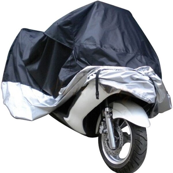 バイクカバー 4XL ブラック/シルバー 7サイズ 選択可能 スクーター ホコリ ヨゴレ イタズラ 防止 防犯 安全 安心防水カバー 紫外線防止