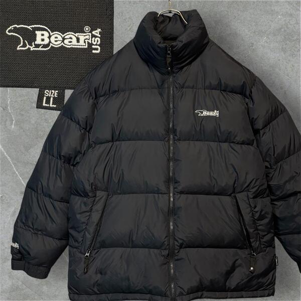 Bear USA ベアー ヴィンテージ ダウンジャケット アウター 大きいサイズ vintage ビンテージ used アメリカ古着 黒 アウトドア ストリート