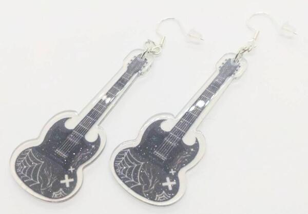 送料無料! アクリル ギター SG ピアス 両耳用 ストリート ロック ゴスロリ ネオスマ