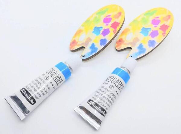 送料無料! 絵の具 パレット ブルー ピアス 両耳用 ストリート ロック ゴスロリ ネオスマ