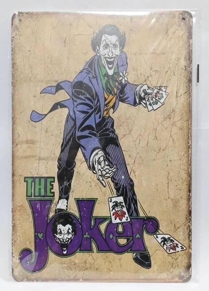 送料無料! ジョーカー JOKER アメコミ ブリキ看板 サインボード 鉄板 メタルプレート ネオスマ