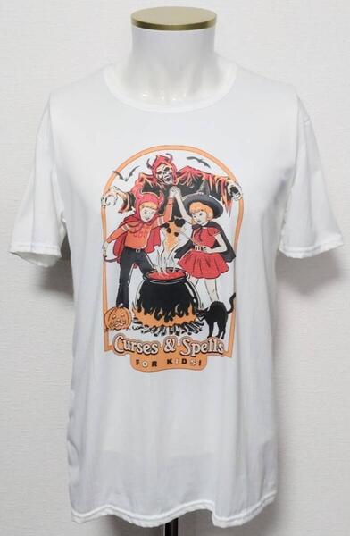 送料無料! 【Lサイズ】ミステリー ホラー 悪魔召喚 Tシャツ 半袖 面白 ネオスマ