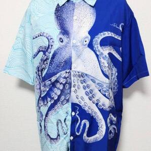 送料無料!【Lサイズ】タコ たこ 蛸 正面 オクトパス シャツ 柄シャツ ストリート ネオスマ