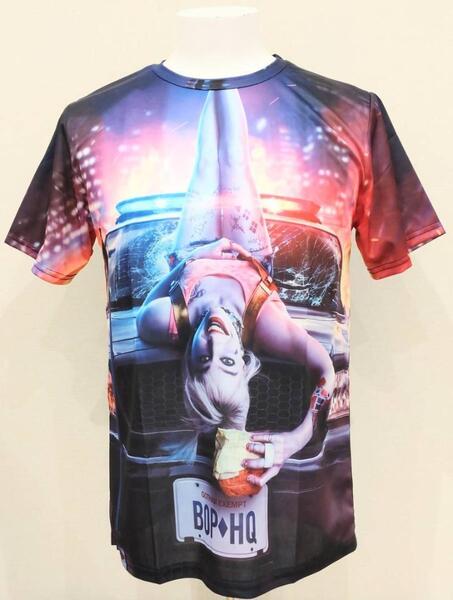 送料無料! 【Mサイズ】スーサイド・スクワッド Tシャツ ハーレイ・クイン 車 ネオスマ