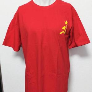 送料無料!【Mサイズ】CCCP ソビエト Tシャツ 両面 半袖 レッド 赤軍 社会主義国 ロック ストリート パンク ネオスマ