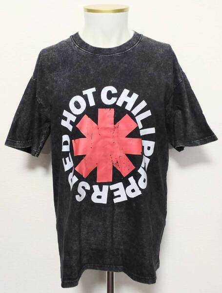 送料無料!【Mサイズ】レッド・ホット・チリ・ペッパーズ チャコール Tシャツ 半袖 ロックバンド ストリート 病み系 ネオスマ