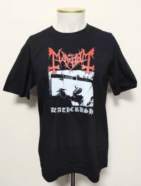 送料無料!【XXLサイズ】メイヘム ブラックメタル ブラック Tシャツ 半袖 ロックバンド ストリート 病み系 ネオスマ
