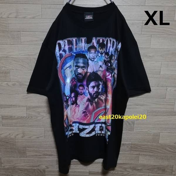RIZIN vs BELLATOR 全面対抗戦 さいたま 両面プリント Tシャツ XL 黒 ブラック 未使用 格闘技 MMA サトシ マッキー クレベル 堀口 扇久保