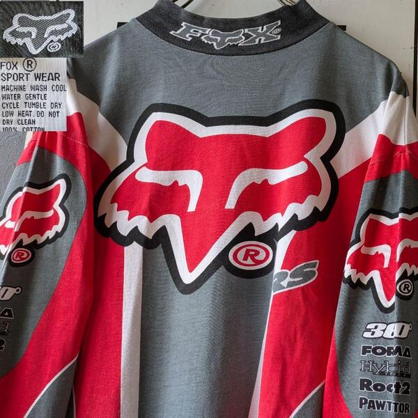 あいみょん 90s FOX RACING モトクロスシャツ モックネック ロンT