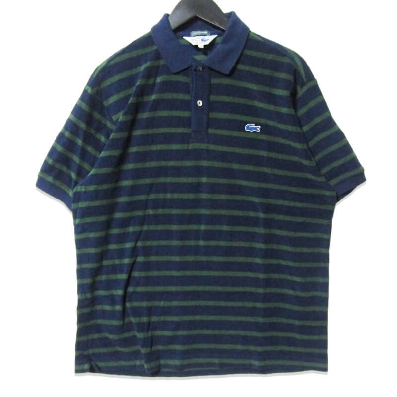 ラコステ LACOSTE ハイゲージパイル地ポロシャツ （ネイビー