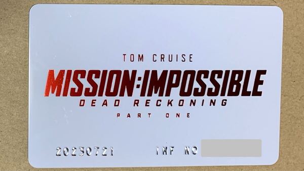使用済 ムビチケカード ミッションインポッシブル デッドレコニング PART ONE IMF MEMBER CARD WHITE 白 ホワイト トムクルーズ