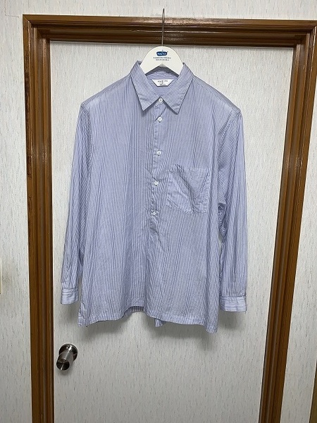 46 美品 24ss STILL BY HAND ストライプ プルオーバー シャツ
