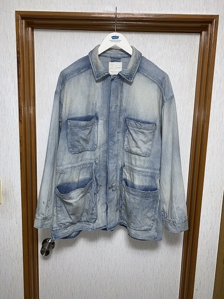 1 美品 24AW ANCELLM AGING DENIM SHIRT JACKET