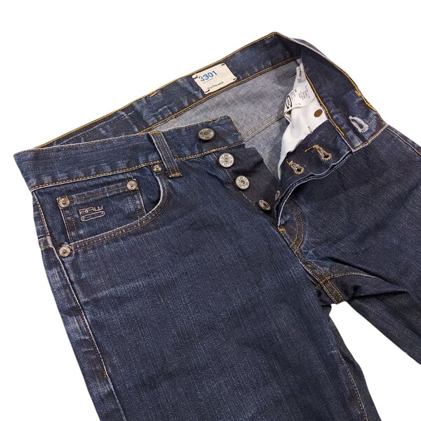 G-STAR RAW3301 SLIM JEANS/ジースターロウスリムテーパードデニムパンツW28 イタリア製