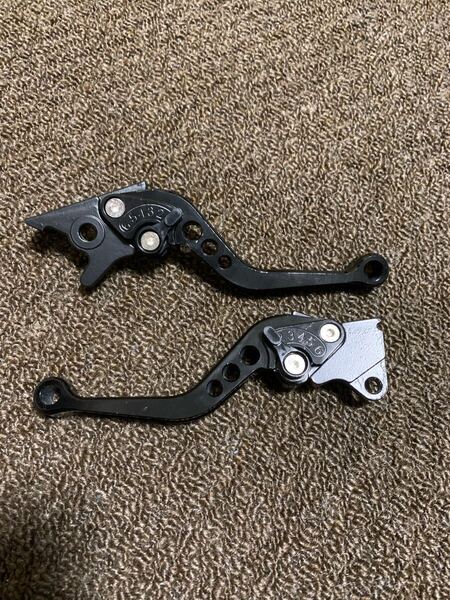【匿名送無】 汎用品 バイク用 ブレーキレバー クラッチレバー 黒 ブラック