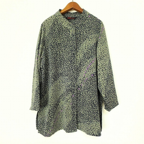 未使用！美品！ 詩仙堂 シセンドウ　HITOSHI 和柄 ちりめん チュニック 未使用！美品！ 詩仙堂 シセンドウ HITOSHI 和柄 ちりめん