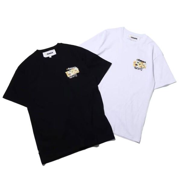atmos×DAVE WHITE アトモスコラボTシャツ Animal front logo tee サイズ:L ブラック