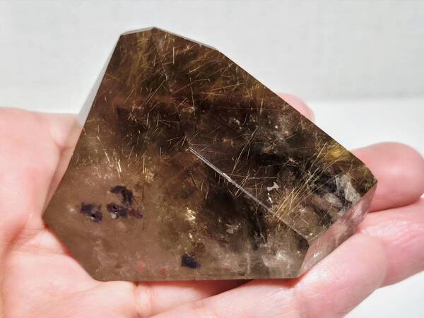 【針水晶】◆165g◆ ルチルクォーツ スモーキー 水晶 原石 鑑賞石 自然石 天然石 鉱石 鉱物 水石 宝石 ジュエリー 置物 インテリア