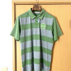 ☆UNDERARMOURアンダーアーマー☆ボーダー柄半袖ポロシャツLGドライ生地