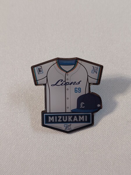 ★ 埼玉西武ライオンズ 水上由伸 75周年 シリーズ ユニフォーム型 ピンバッチ ピンバッジ 2025 プロ野球 NPB ファンクラブ ベルーナドーム