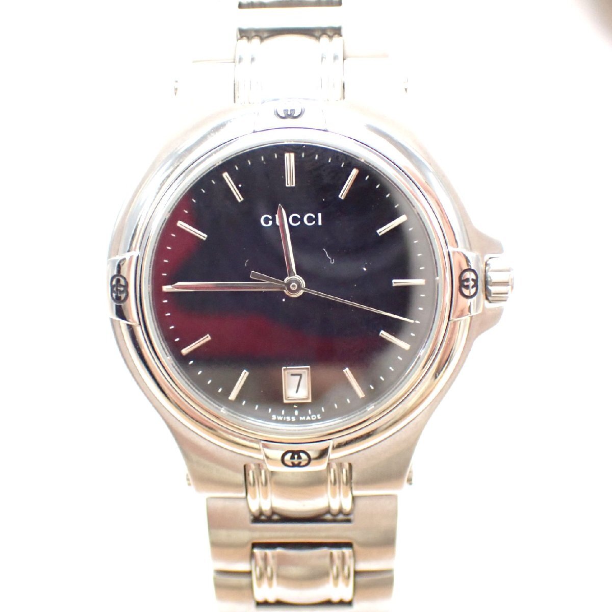 GUCCI グッチ 9040M ラウンドフェイス 腕時計 ステンレス