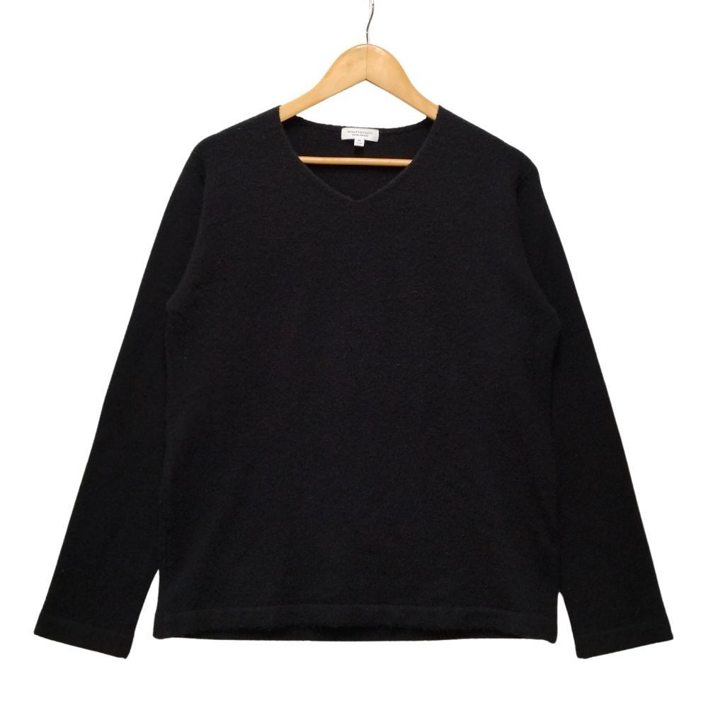 BEAUTY&YOUTH ビューティ&ユース Vネック ニット セーター ブラッ