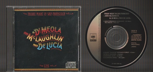即決 送料込み FRIDAY NIGHT IN SAN FRANCISCO スーパー・ギター・トリオ・ライヴ! 35DP-9 国内初期3500円盤CD 旧規格