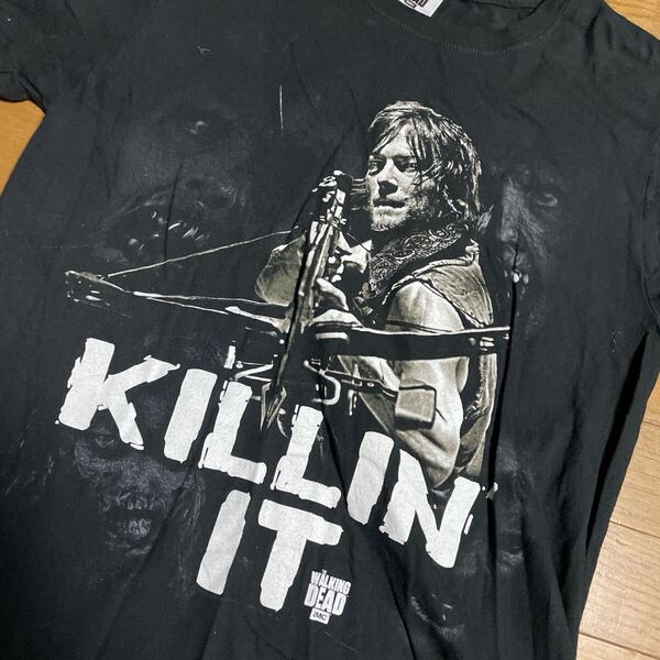 WALKING DEAD KILLIN IT Tシャツ 海外ドラマ 映画 ウォーキングデッド ゾンビ ホラー ブラック 黒 古着 ビンテージ