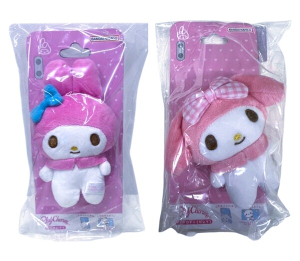 【2個セット 新品未使用品】サンリオ マイメロディ プレイチャーム スマホスタンド スマホアクセサリー ぬいぐるみ 送料無料