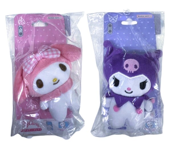 【2個セット新品未使用品】サンリオ マイメロディ クロミ プレイチャーム スマホスタンド スマホアクセサリー ぬいぐるみ 送料無料