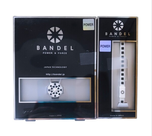 【2個セット 新品未開封品】BANDEL バンデル スタッズ ネックレス 40cm アンクレット 21.0cm ホワイト×ブラック 送料無料