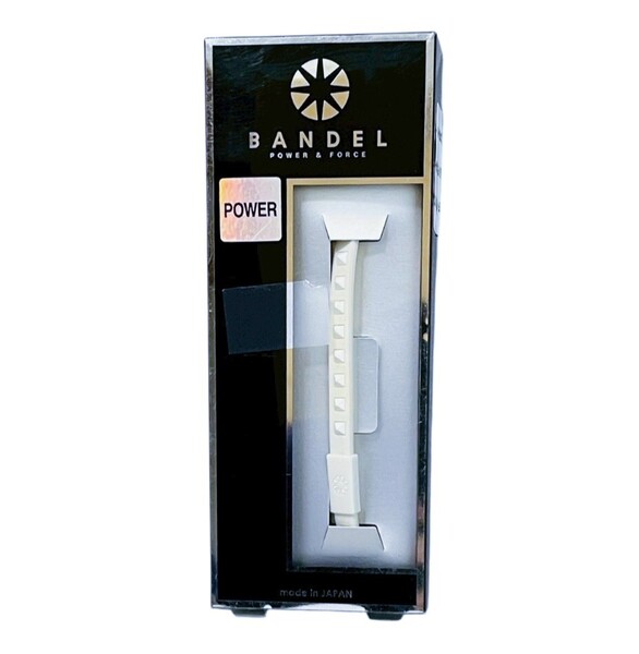 【新品 未開封品】BANDEL バンデル スタッズ ブレスレット LL 20.5cm ホワイト×ホワイト 送料無料